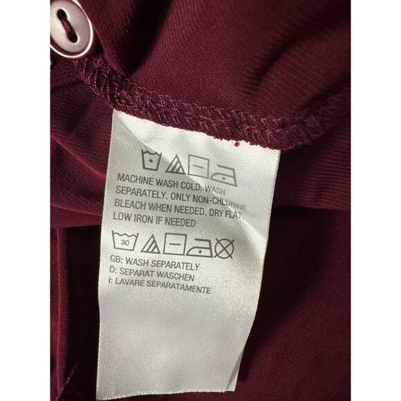 QVC Susan Graver Pet Embellished Liquid Knit Wrap Dress NWOT Wine Size SP - Picture 7 of 9